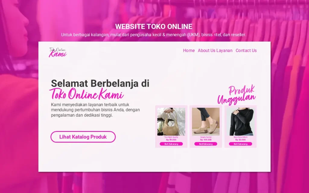 Website Toko Online Modern dengan Fitur Lengkap untuk Penjualan